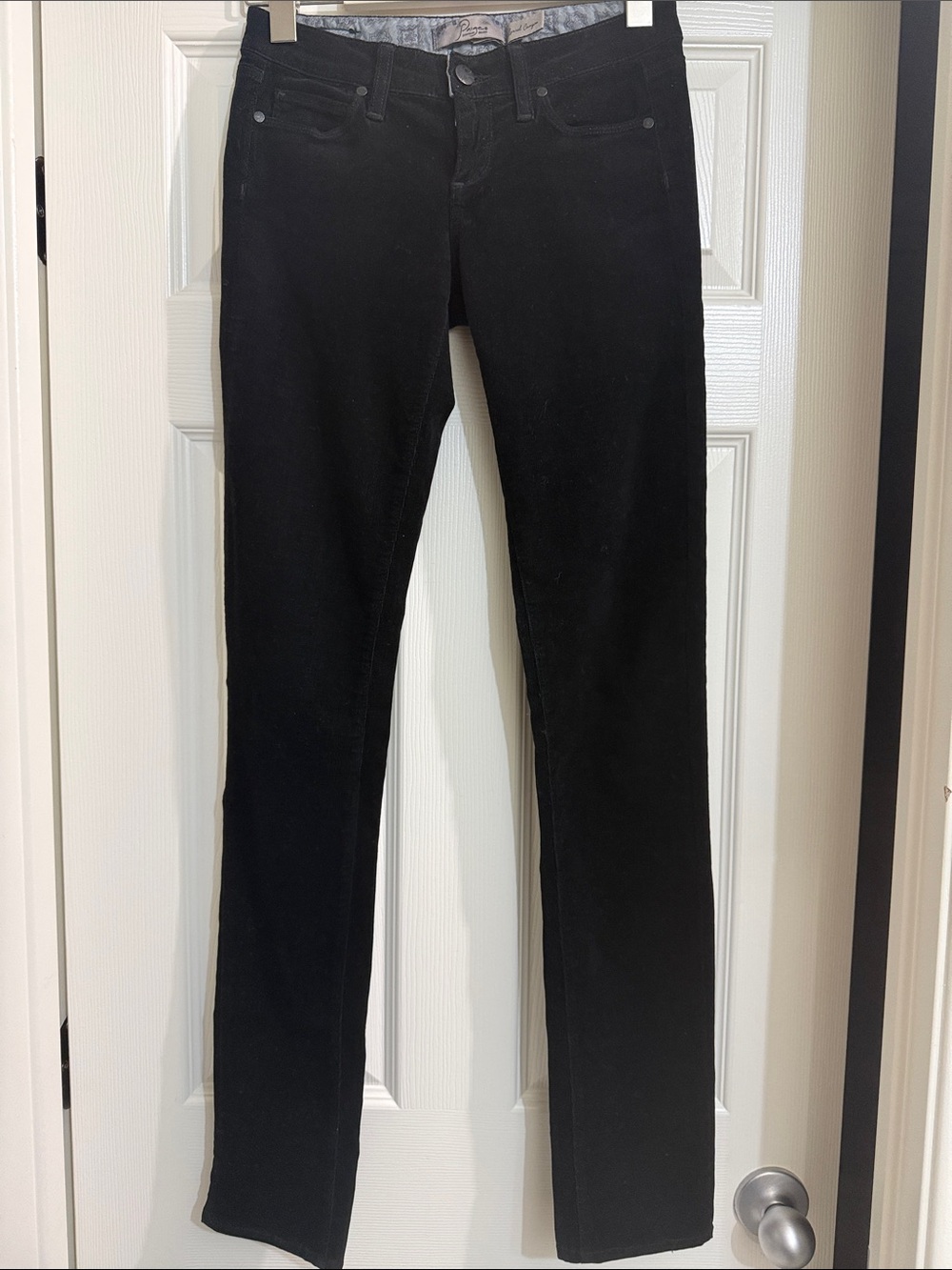 PAIGE Black Skinny velvet for Women